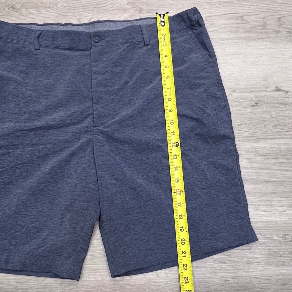 Greg Norman Mens Blue Heather Golf Shorts Size 40 Stretch TL111234 Shark Logo - Picture 12 of 16